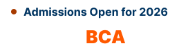 Admission Open BCA Online