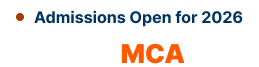 Admission Open MCA Online