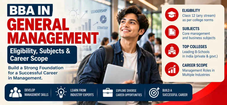 BBA in General Management: Eligibility, Subjects & Career Scope