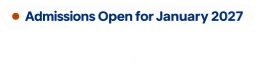 Admissions Open for January 2027