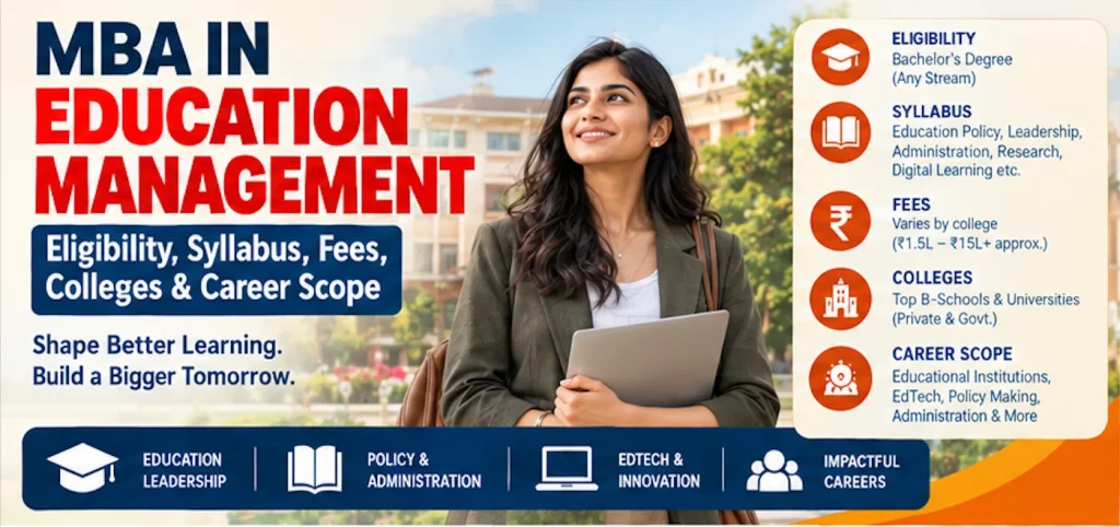 MBA in Education Management: Eligibility, Syllabus, Fees, Colleges & Career Scope