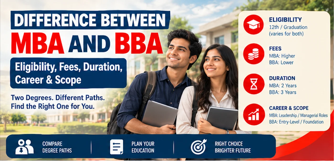 Difference Between MBA and BBA: Eligibility, Fees, Duration, Career & Scope