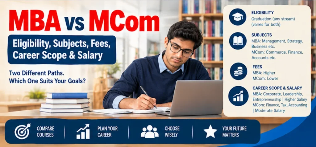 MBA vs MCom: Eligibility, Subjects, Fees, Career Scope & Salary