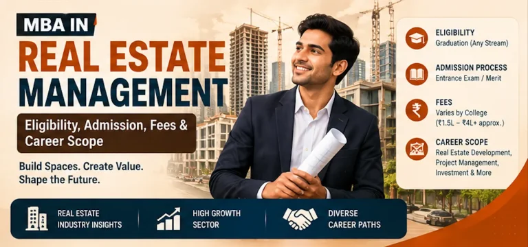 MBA Real Estate Management: Eligibility, Admission, Fees & Career Scope