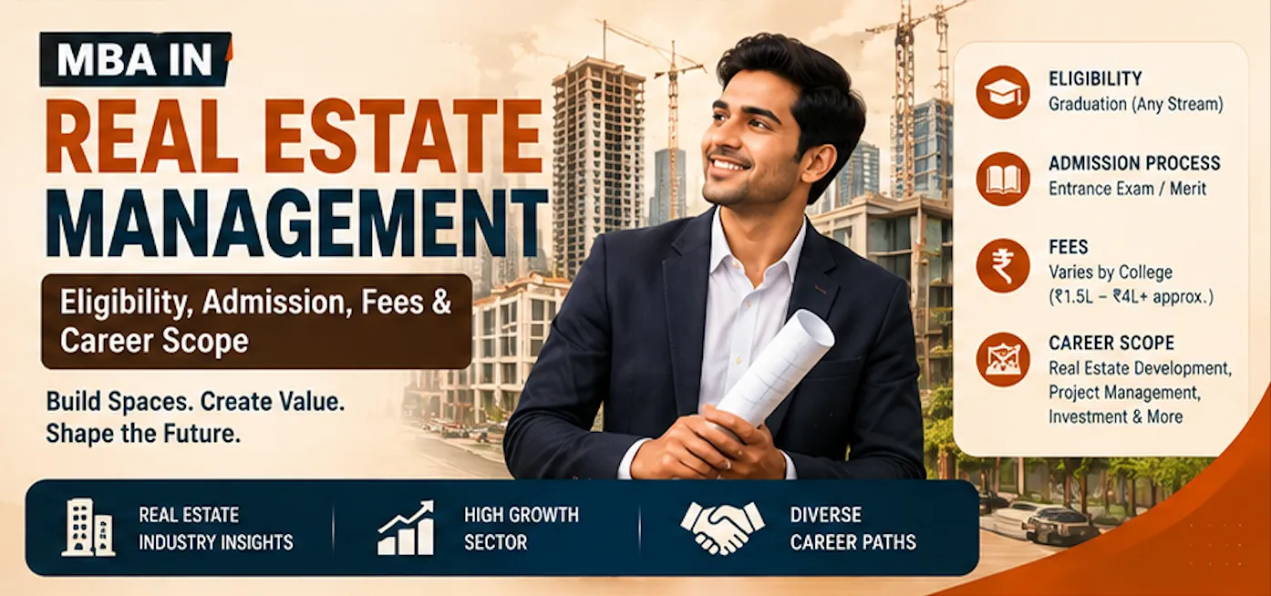 MBA Real Estate Management: Eligibility, Admission, Fees & Career Scope