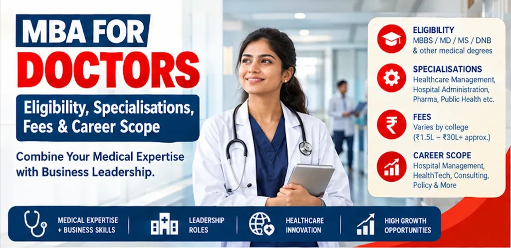 MBA for Doctors: Eligibility, Specialisations, Fees & Career Scope