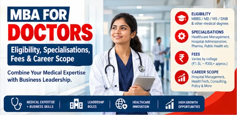 MBA for Doctors: Eligibility, Specialisations, Fees & Career Scope